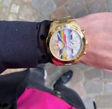 Buy Shop Guess Eclipse Multifunction Gold Dial Gold Steel Strap Watch for Women - GW0433L1 USA Online