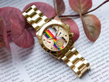 Buy Shop Guess Eclipse Multifunction Gold Dial Gold Steel Strap Watch for Women - GW0433L1 USA Online