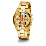 Buy Shop Guess Eclipse Multifunction Gold Dial Gold Steel Strap Watch for Women - GW0433L1 USA Online