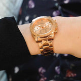 Buy Shop Guess Eclipse Rose Gold Dial Rose Gold Steel Strap Watch for Women - GW0314L3 USA Online