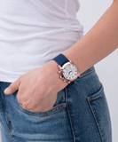 Buy Shop Guess Eclipse White Dial Blue Rubber Strap Watch for Women - GW0315L2 USA Online