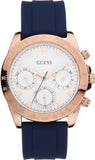 Buy Shop Guess Eclipse White Dial Blue Rubber Strap Watch for Women - GW0315L2 USA Online