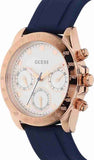 Buy Shop Guess Eclipse White Dial Blue Rubber Strap Watch for Women - GW0315L2 USA Online