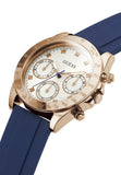 Buy Shop Guess Eclipse White Dial Blue Rubber Strap Watch for Women - GW0315L2 USA Online
