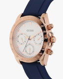 Buy Shop Guess Eclipse White Dial Blue Rubber Strap Watch for Women - GW0315L2 USA Online