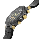 Buy Shop Guess Edge Chronograph Black Dial Black Leather Strap Watch For Men - GW0492G1 USA Online