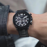 Buy Shop Guess Edge Chronograph Black Dial Black Steel Strap Watch For Men - GW0539G3 USA Online