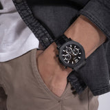 Buy Shop Guess Edge Chronograph Black Dial Black Steel Strap Watch For Men - GW0539G3 USA Online