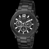 Buy Shop Guess Edge Chronograph Black Dial Black Steel Strap Watch For Men - GW0539G3 USA Online