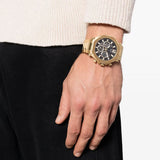 Buy Shop Guess Edge Chronograph Black Dial Gold Steel Strap Watch For Men - GW0539G2 USA Online