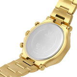 Buy Shop Guess Edge Chronograph Black Dial Gold Steel Strap Watch For Men - GW0539G2 USA Online