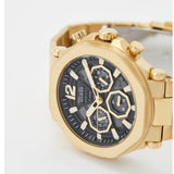 Buy Shop Guess Edge Chronograph Black Dial Gold Steel Strap Watch For Men - GW0539G2 USA Online
