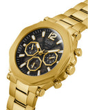 Buy Shop Guess Edge Chronograph Black Dial Gold Steel Strap Watch For Men - GW0539G2 USA Online