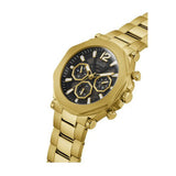 Buy Shop Guess Edge Chronograph Black Dial Gold Steel Strap Watch For Men - GW0539G2 USA Online
