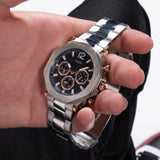 Buy Shop Guess Edge Chronograph Black Dial Silver Steel Strap Watch For Men - GW0539G1 USA Online