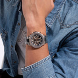 Buy Shop Guess Edge Chronograph Black Dial Silver Steel Strap Watch For Men - GW0539G1 USA Online