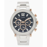 Buy Shop Guess Edge Chronograph Black Dial Silver Steel Strap Watch For Men - GW0539G1 USA Online