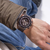 Buy Shop Guess Edge Chronograph Brown Dial Brown Leather Strap Watch For Men - GW0492G2 USA Online