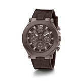 Buy Shop Guess Edge Chronograph Brown Dial Brown Leather Strap Watch For Men - GW0492G2 USA Online