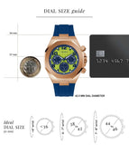 Buy Shop Guess Empire Analog Quartz Lime Green Dial Blue Silicon Strap Watch for Men - GW0583G3 USA Online
