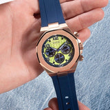 Buy Shop Guess Empire Analog Quartz Lime Green Dial Blue Silicon Strap Watch for Men - GW0583G3 USA Online