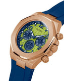 Buy Shop Guess Empire Analog Quartz Lime Green Dial Blue Silicon Strap Watch for Men - GW0583G3 USA Online