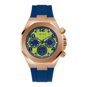 Buy Shop Guess Empire Analog Quartz Lime Green Dial Blue Silicon Strap Watch for Men - GW0583G3 USA Online