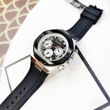 Buy Shop Guess Empire Chronograph Black Dial Black Silicon Strap Watch For Men - GW0583G1 USA Online