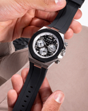 Buy Shop Guess Empire Chronograph Black Dial Black Silicon Strap Watch For Men - GW0583G1 USA Online