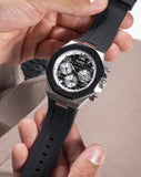 Buy Shop Guess Empire Chronograph Black Dial Black Silicon Strap Watch For Men - GW0583G1 USA Online