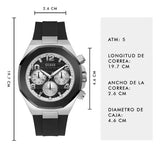 Buy Shop Guess Empire Chronograph Black Dial Black Silicon Strap Watch For Men - GW0583G1 USA Online