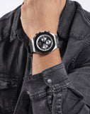 Buy Shop Guess Empire Chronograph Black Dial Black Silicon Strap Watch For Men - GW0583G1 USA Online