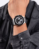 Buy Shop Guess Empire Chronograph Black Dial Black Silicon Strap Watch For Men - GW0583G1 USA Online