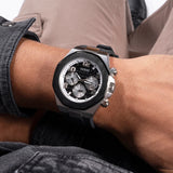 Buy Shop Guess Empire Chronograph Black Dial Black Silicon Strap Watch For Men - GW0583G1 USA Online