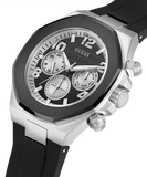 Buy Shop Guess Empire Chronograph Black Dial Black Silicon Strap Watch For Men - GW0583G1 USA Online