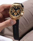Buy Shop Guess Empire Chronograph Quartz Black Dial Black Silicon Strap Watch For Men - GW0583G2 USA Online