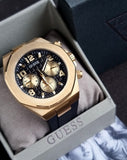 Buy Shop Guess Empire Chronograph Quartz Black Dial Black Silicon Strap Watch For Men - GW0583G2 USA Online