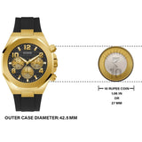 Buy Shop Guess Empire Chronograph Quartz Black Dial Black Silicon Strap Watch For Men - GW0583G2 USA Online