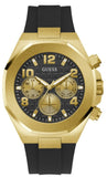 Buy Shop Guess Empire Chronograph Quartz Black Dial Black Silicon Strap Watch For Men - GW0583G2 USA Online