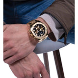 Buy Shop Guess Empire Quartz Black Dial Gold Steel Strap Watch For Men - GW0489G2 USA Online