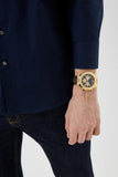 Buy Shop Guess Empire Quartz Black Dial Gold Steel Strap Watch For Men - GW0489G2 USA Online