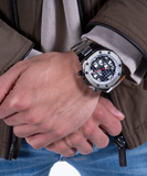 Buy Shop Guess Empire Quartz Black Dial Silver Steel Strap Watch For Men - GW0489G1 USA Online