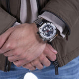 Buy Shop Guess Empire Quartz Black Dial Silver Steel Strap Watch For Men - GW0489G1 USA Online