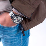 Buy Shop Guess Empire Quartz Black Dial Silver Steel Strap Watch For Men - GW0489G1 USA Online