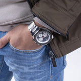 Buy Shop Guess Empire Quartz Black Dial Silver Steel Strap Watch For Men - GW0489G1 USA Online