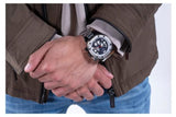 Buy Shop Guess Empire Quartz Black Dial Silver Steel Strap Watch For Men - GW0489G1 USA Online