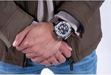 Buy Shop Guess Empire Quartz Black Dial Silver Steel Strap Watch For Men - GW0489G1 USA Online