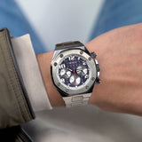 Buy Shop Guess Empire Quartz Black Dial Silver Steel Strap Watch For Men - GW0489G1 USA Online