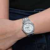 Buy Shop Guess Enchanting Diamonds Silver Dial Silver Steel Strap Watch for Women - W0305L1 USA Online