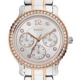 Buy Shop Guess Enchanting Diamonds Silver Dial Two Tone Steel Strap Watch for Women - W0305L3 USA Online
